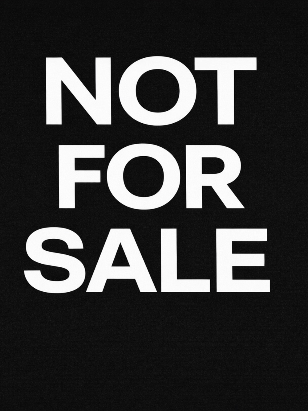 Not For Sale